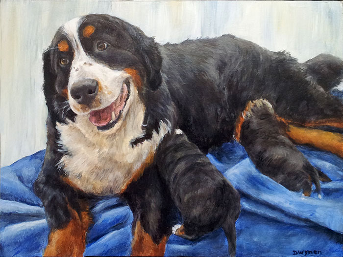 Bernese Mountain Dog Painting